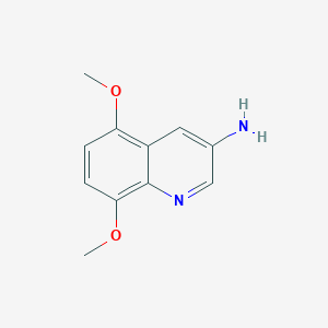 molecular formula C11H12N2O2 B13263325 5,8-Dimethoxyquinolin-3-amine 