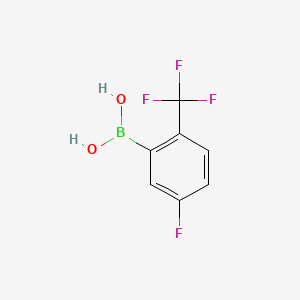 molecular formula C7H5BF4O2 B1326333 5-氟-2-(三氟甲基)苯硼酸 CAS No. 928053-97-8