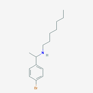 molecular formula C15H24BrN B13263357 [1-(4-Bromophenyl)ethyl](heptyl)amine 