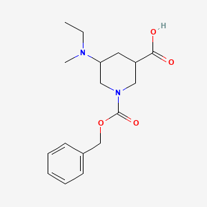 molecular formula C17H24N2O4 B13263373 1-[(Benzyloxy)carbonyl]-5-[ethyl(methyl)amino]piperidine-3-carboxylic acid 
