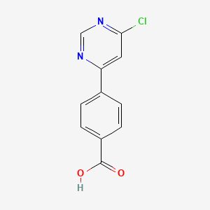 molecular formula C11H7ClN2O2 B1326338 4-(6-Chloropyrimidin-4-yl)benzoic acid CAS No. 750559-62-7