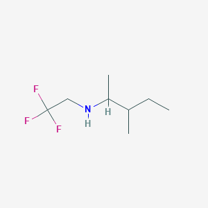 molecular formula C8H16F3N B13263393 (3-Methylpentan-2-yl)(2,2,2-trifluoroethyl)amine 