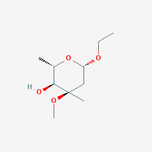molecular formula C10H20O4 B132634 (2S,3S,4R,6S)-6-ethoxy-4-methoxy-2,4-dimethyloxan-3-ol CAS No. 153029-63-1