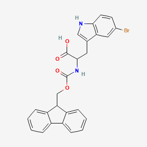 molecular formula C26H21BrN2O4 B1326340 Fmoc-5-溴-DL-色氨酸 CAS No. 925939-82-8