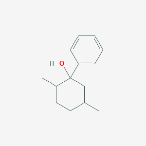 molecular formula C14H20O B13263407 2,5-Dimethyl-1-phenylcyclohexan-1-ol 