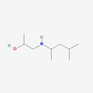 molecular formula C9H21NO B13263415 1-[(4-Methylpentan-2-yl)amino]propan-2-ol 