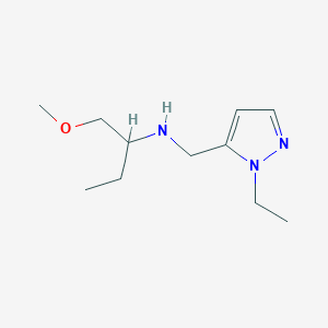 molecular formula C11H21N3O B13263422 [(1-Ethyl-1H-pyrazol-5-yl)methyl](1-methoxybutan-2-yl)amine 