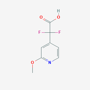molecular formula C8H7F2NO3 B13263458 2,2-Difluoro-2-(2-methoxypyridin-4-yl)acetic acid 