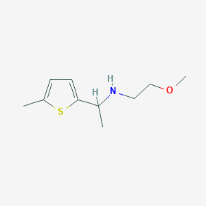 molecular formula C10H17NOS B13263466 (2-Methoxyethyl)[1-(5-methylthiophen-2-YL)ethyl]amine 