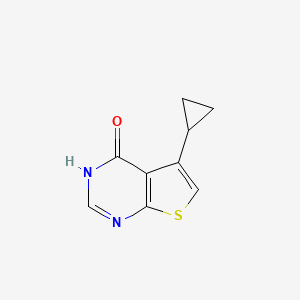 molecular formula C9H8N2OS B13263476 5-Cyclopropyl-3H,4H-thieno[2,3-d]pyrimidin-4-one 