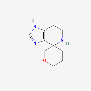 molecular formula C10H15N3O B13263483 3,5,6,7-Tetrahydrospiro[imidazo[4,5-c]pyridine-4,3'-oxane] 