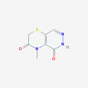 molecular formula C7H7N3O2S B13263485 4-methyl-2H,3H,4H,5H,6H-pyridazino[4,5-b][1,4]thiazine-3,5-dione 