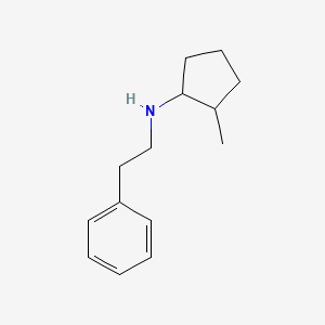 molecular formula C14H21N B13263512 2-methyl-N-(2-phenylethyl)cyclopentan-1-amine 