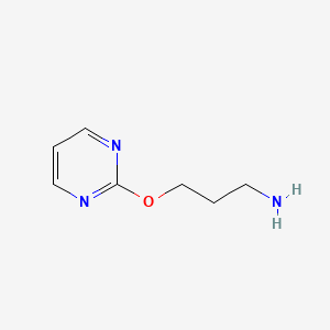 molecular formula C7H11N3O B13263521 2-(3-Aminopropoxy)pyrimidine 