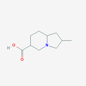 molecular formula C10H17NO2 B13263533 2-Methyl-octahydroindolizine-6-carboxylic acid 