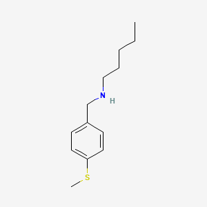 molecular formula C13H21NS B13263542 {[4-(Methylsulfanyl)phenyl]methyl}(pentyl)amine 
