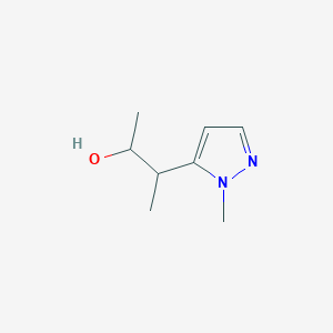 molecular formula C8H14N2O B13263551 3-(1-Methyl-1H-pyrazol-5-yl)butan-2-ol 