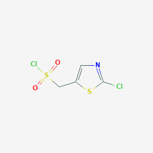 molecular formula C4H3Cl2NO2S2 B13263561 (2-Chlorothiazol-5-yl)methanesulfonyl chloride 