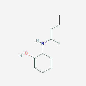 molecular formula C11H23NO B13263564 2-[(Pentan-2-yl)amino]cyclohexan-1-ol 