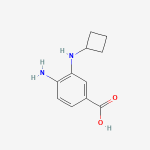 molecular formula C11H14N2O2 B13263572 4-Amino-3-(cyclobutylamino)benzoic acid 