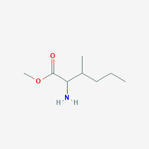 molecular formula C8H17NO2 B13263580 Methyl 2-amino-3-methylhexanoate 