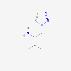 molecular formula C8H16N4 B13263586 3-Methyl-1-(1H-1,2,3-triazol-1-yl)pentan-2-amine 