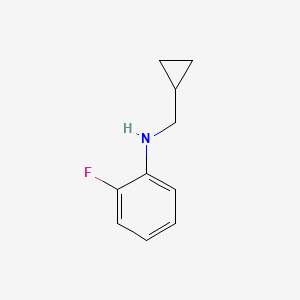 molecular formula C10H12FN B13263611 N-(cyclopropylmethyl)-2-fluoroaniline 