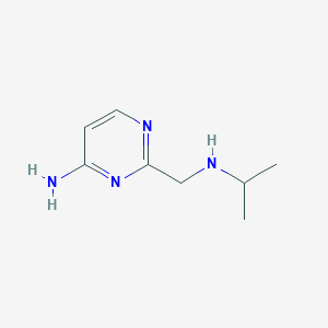 molecular formula C8H14N4 B13263624 2-((Isopropylamino)methyl)pyrimidin-4-amine 