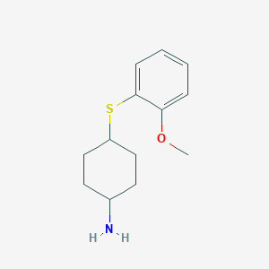 molecular formula C13H19NOS B13263631 4-[(2-Methoxyphenyl)sulfanyl]cyclohexan-1-amine 