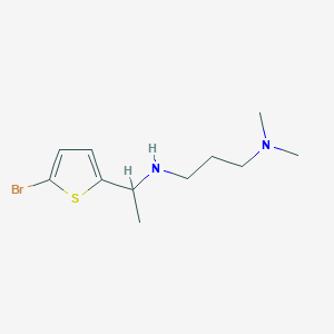molecular formula C11H19BrN2S B13263645 [1-(5-Bromothiophen-2-yl)ethyl][3-(dimethylamino)propyl]amine 