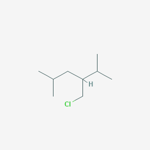 molecular formula C9H19Cl B13263647 3-(Chloromethyl)-2,5-dimethylhexane 