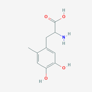 molecular formula C10H13NO4 B13263648 2-Amino-3-(4,5-dihydroxy-2-methylphenyl)propanoic acid CAS No. 34582-27-9