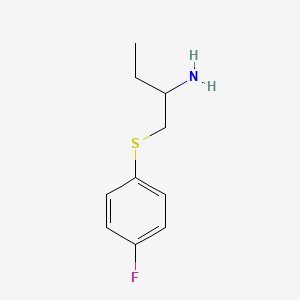 molecular formula C10H14FNS B13263674 1-[(2-Aminobutyl)sulfanyl]-4-fluorobenzene 