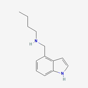 molecular formula C13H18N2 B13263679 Butyl(1H-indol-4-ylmethyl)amine 