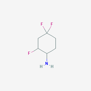 molecular formula C6H10F3N B13263691 2,4,4-Trifluorocyclohexan-1-amine 
