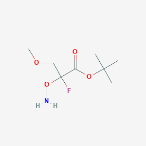 molecular formula C8H16FNO4 B13263714 tert-Butyl 2-(aminooxy)-2-fluoro-3-methoxypropanoate 