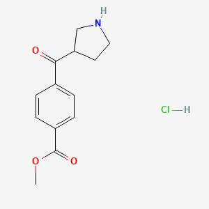 molecular formula C13H16ClNO3 B13263722 Methyl 4-(pyrrolidine-3-carbonyl)benzoate hydrochloride 