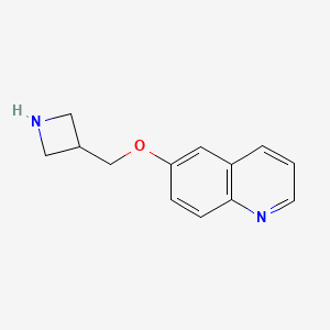 molecular formula C13H14N2O B13263724 6-[(Azetidin-3-yl)methoxy]quinoline 