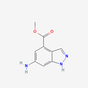 molecular formula C9H9N3O2 B1326374 Methyl 6-amino-1H-indazole-4-carboxylate CAS No. 885518-56-9