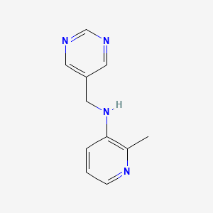 molecular formula C11H12N4 B13263790 2-Methyl-N-(pyrimidin-5-ylmethyl)pyridin-3-amine 