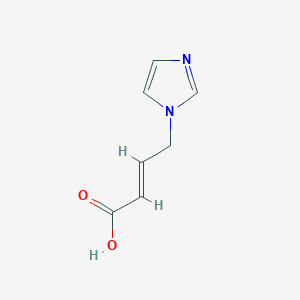 molecular formula C7H8N2O2 B13263791 4-(1H-Imidazol-1-yl)but-2-enoic acid 