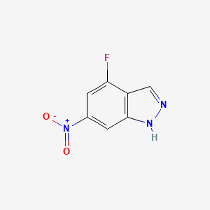molecular formula C7H4FN3O2 B1326381 4-Fluoro-6-nitro-1H-indazole CAS No. 885520-01-4