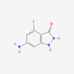 molecular formula C7H6FN3O B1326382 6-Amino-4-fluoro-1H-indazol-3-ol CAS No. 885520-09-2