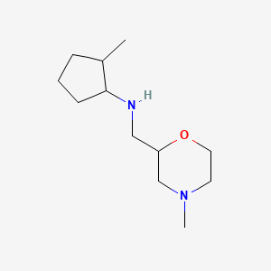 molecular formula C12H24N2O B13263830 2-Methyl-N-[(4-methylmorpholin-2-yl)methyl]cyclopentan-1-amine 
