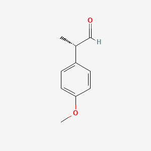 molecular formula C10H12O2 B13263867 (2S)-2-(4-methoxyphenyl)propanal 