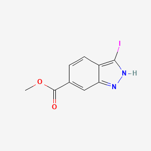molecular formula C9H7IN2O2 B1326387 Methyl 3-iodo-1H-indazole-6-carboxylate CAS No. 885518-82-1