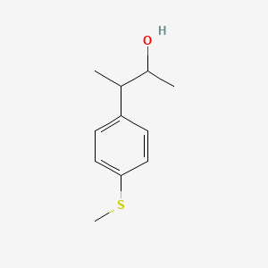 molecular formula C11H16OS B13263894 3-[4-(Methylsulfanyl)phenyl]butan-2-ol 