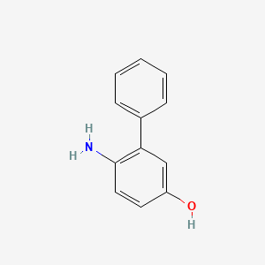 molecular formula C12H11NO B13263907 4-Amino-3-phenylphenol 