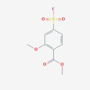 molecular formula C9H9FO5S B13263909 Methyl 4-(fluorosulfonyl)-2-methoxybenzoate 