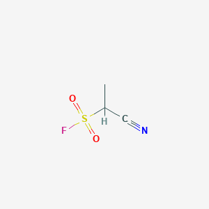 molecular formula C3H4FNO2S B13263913 1-Cyanoethane-1-sulfonyl fluoride 